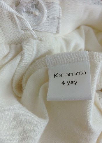 4 Yaş Beden Kız Çocuk krem Fırfırlı tüllü Etek