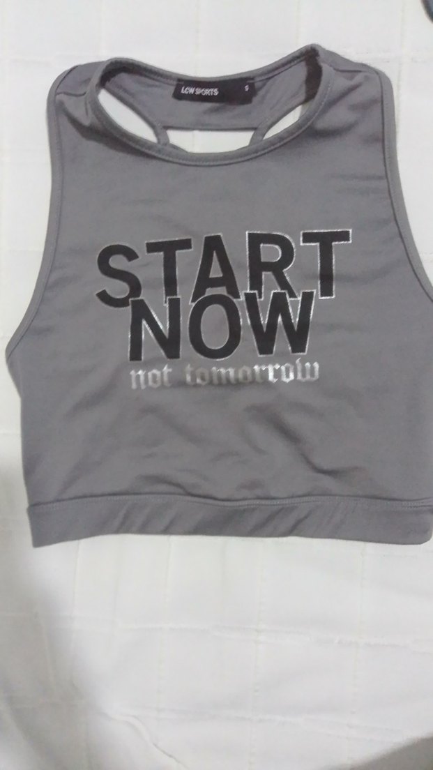 Gri Sırt Detaylı Spor Sütyeni, kadın spor giyim - Görsel 3