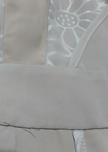 Bej Kemerli Midi Elbise ofis ve davetlere uygun - Görsel 11