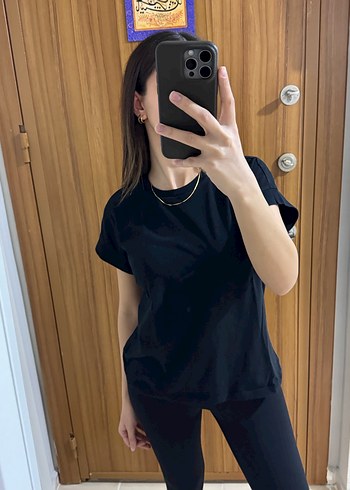 Siyah Mini Kadın Tişört - Görsel 2