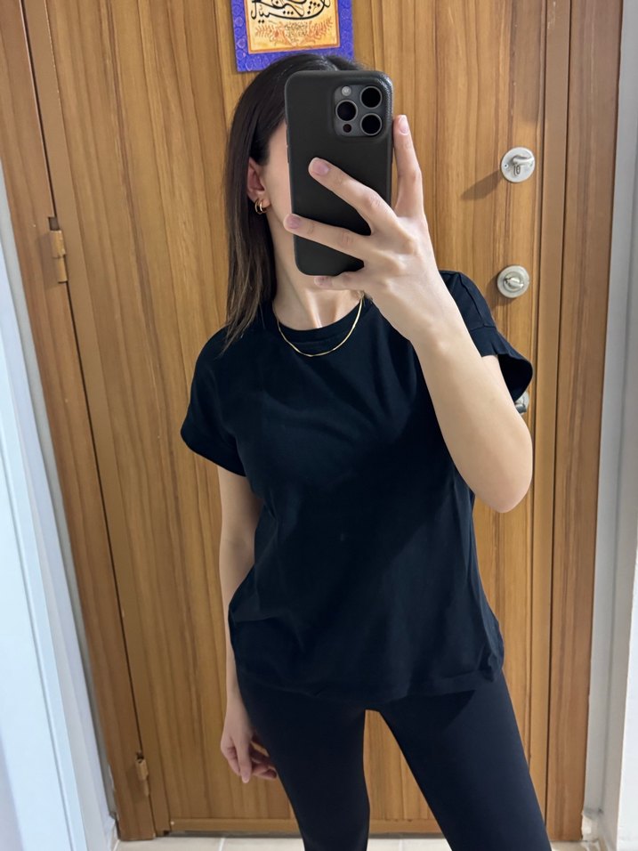 Siyah Mini Kadın Tişört - Görsel 2