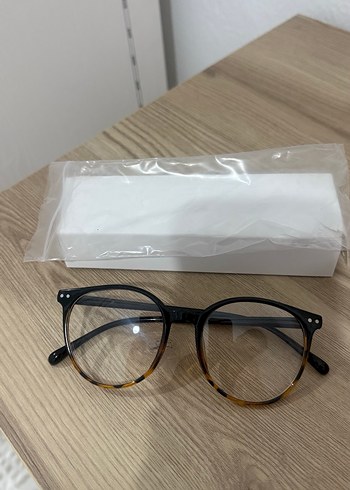 Kadın Kahverengi Transparan Minimalist Gözlük - Görsel 2