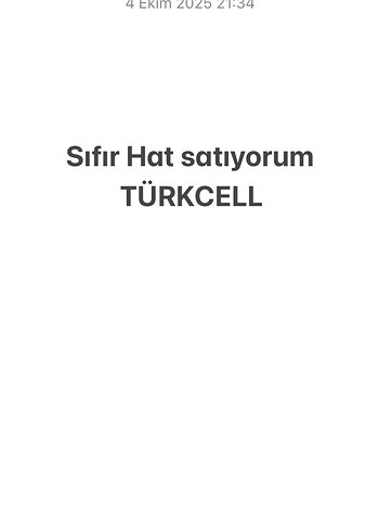 Sıfır Hat Satışı TURKCELL