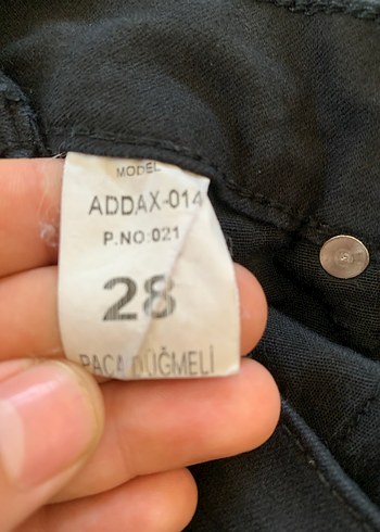 Addax Düğmeli Siyah Kadın Kot Pantolon