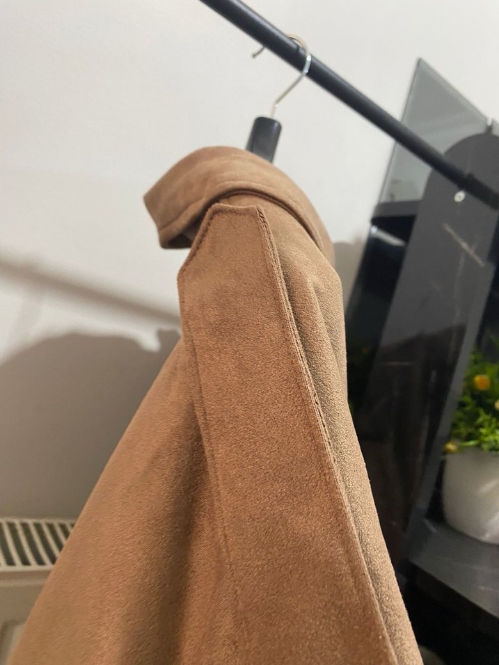 Zara Süet Bomber Ceket - Görsel 5