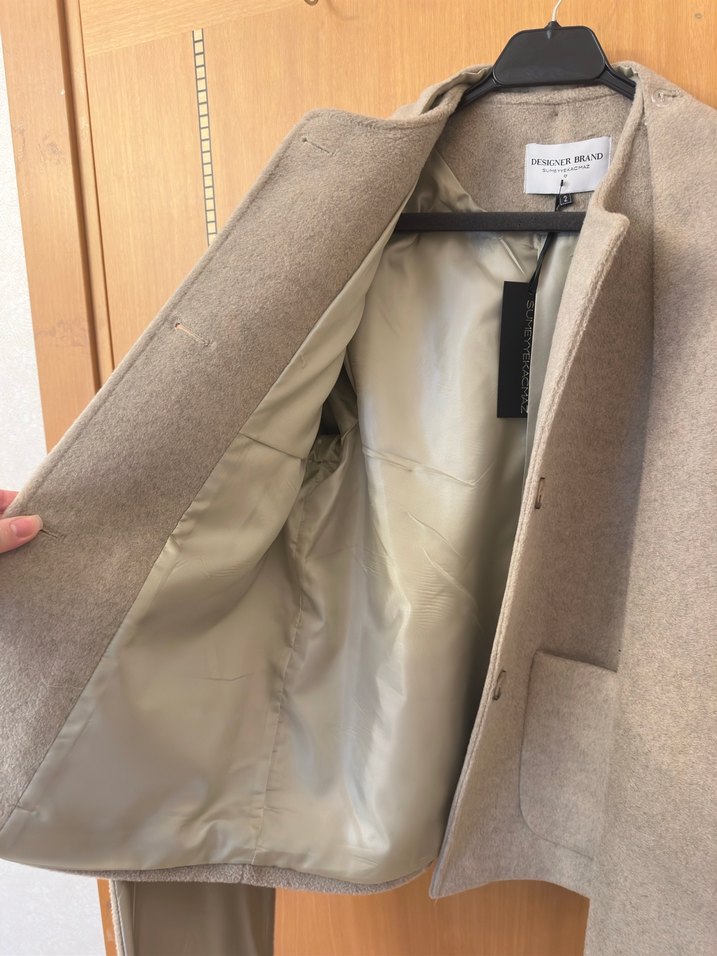 Sümeyye Kaçmaz Şal Yaka Kaşmir Kaban - Görsel 5