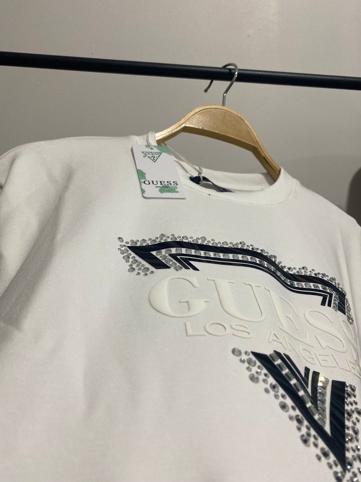 Guess Beyaz Baskılı Kadın Sweatshirt - Görsel 2