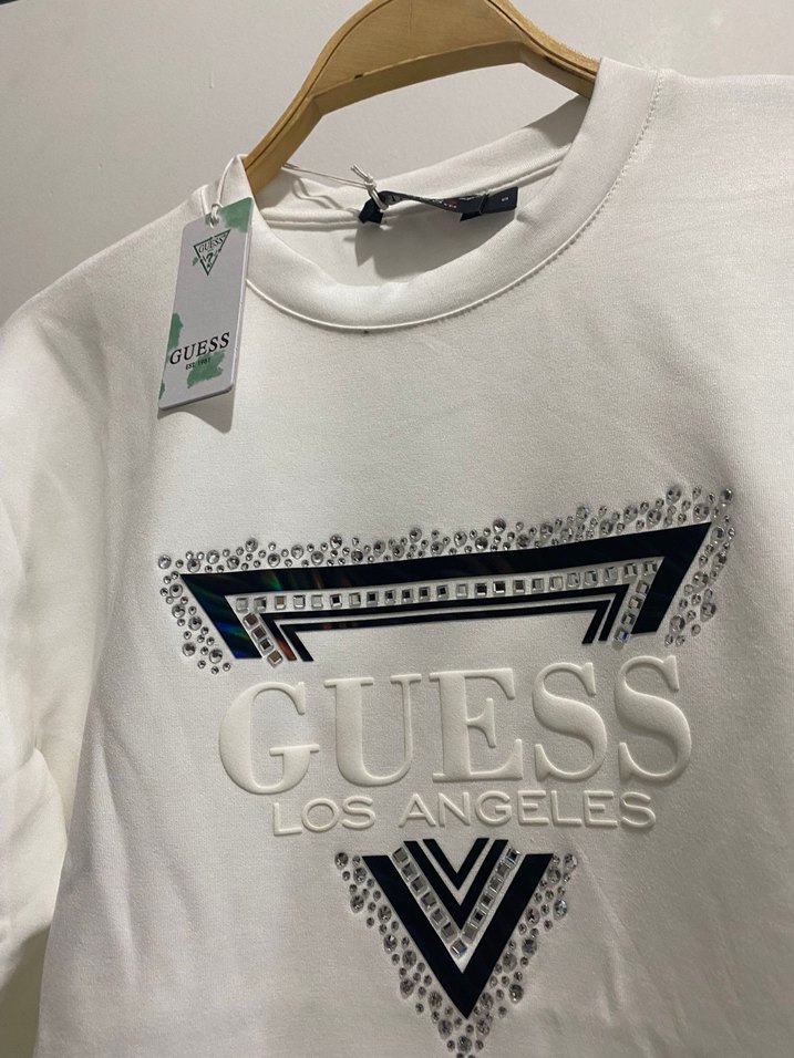 Guess Beyaz Baskılı Kadın Sweatshirt - Görsel 3