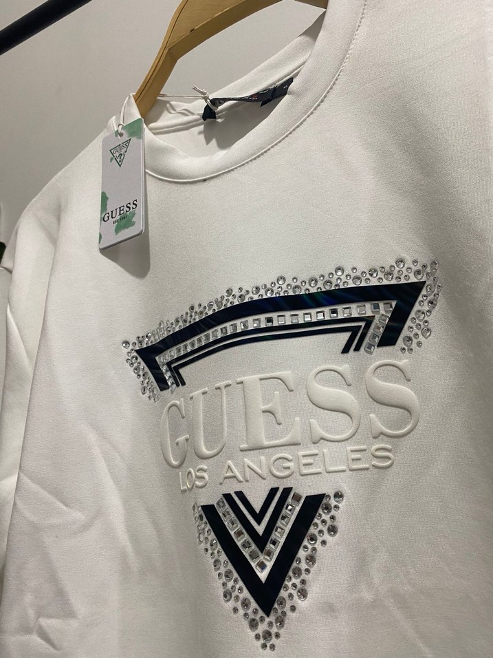 Guess Beyaz Baskılı Kadın Sweatshirt - Görsel 4