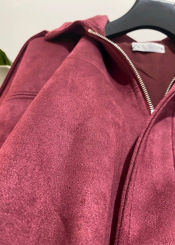 Zara Süet Bomber Ceket - Görsel 4