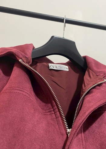 Zara Süet Bomber Ceket - Görsel 5