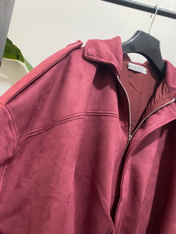 Zara Süet Bomber Ceket - Görsel 3