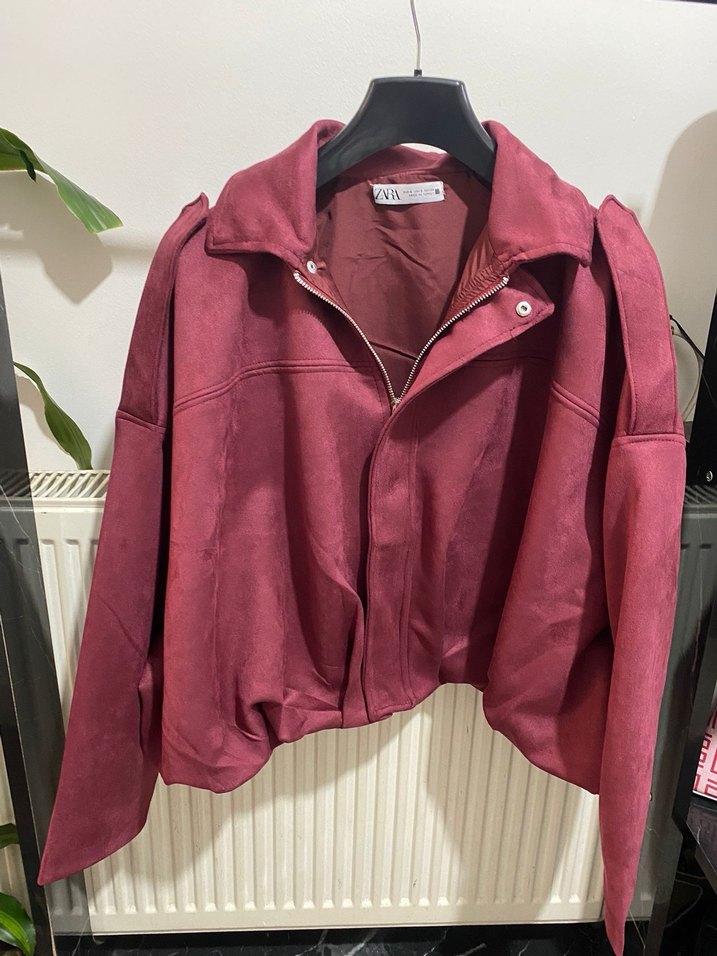 Zara Süet Bomber Ceket - Görsel 2