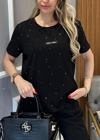 Miu Miu Miu Miu Taşlı Tişört