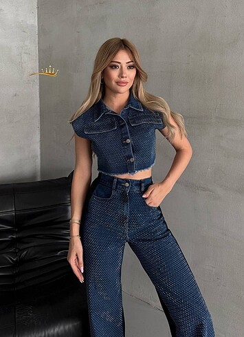 Chanel 2li Taşlı Takım