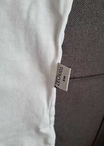 6 Ay Beden kahverengi Renk Bebek Erkek Kısa Kollu Baskılı Takım