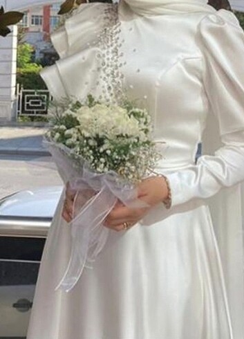Beyaz Abiye Nikah Elbisesi