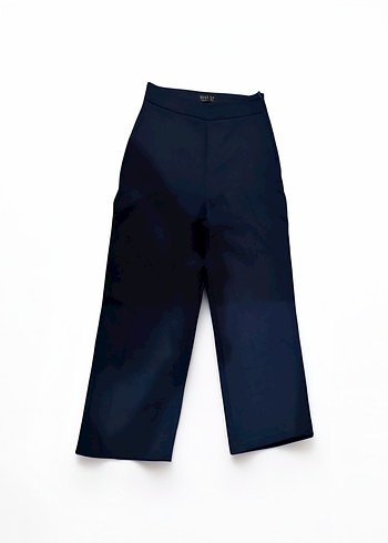 Lacivert Kadın Midi Boy Düğmeli Blazer Ceket ve Pantolon - Görsel 2