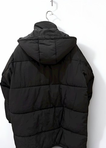 Siyah Kadın Kışlık Midi Mont - Görsel 2