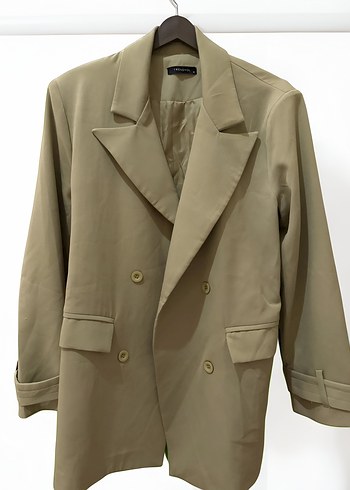 Haki Kemerli Kadın Ceket - Görsel 2