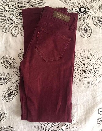 xs Beden bordo Renk Bordo Jean