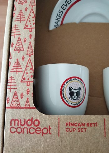  Beden beyaz Renk Mudo Concept 4 Parça Beyaz Fincan Seti