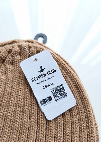 Bej Parlak Örgü Kadın Bere - Görsel 2