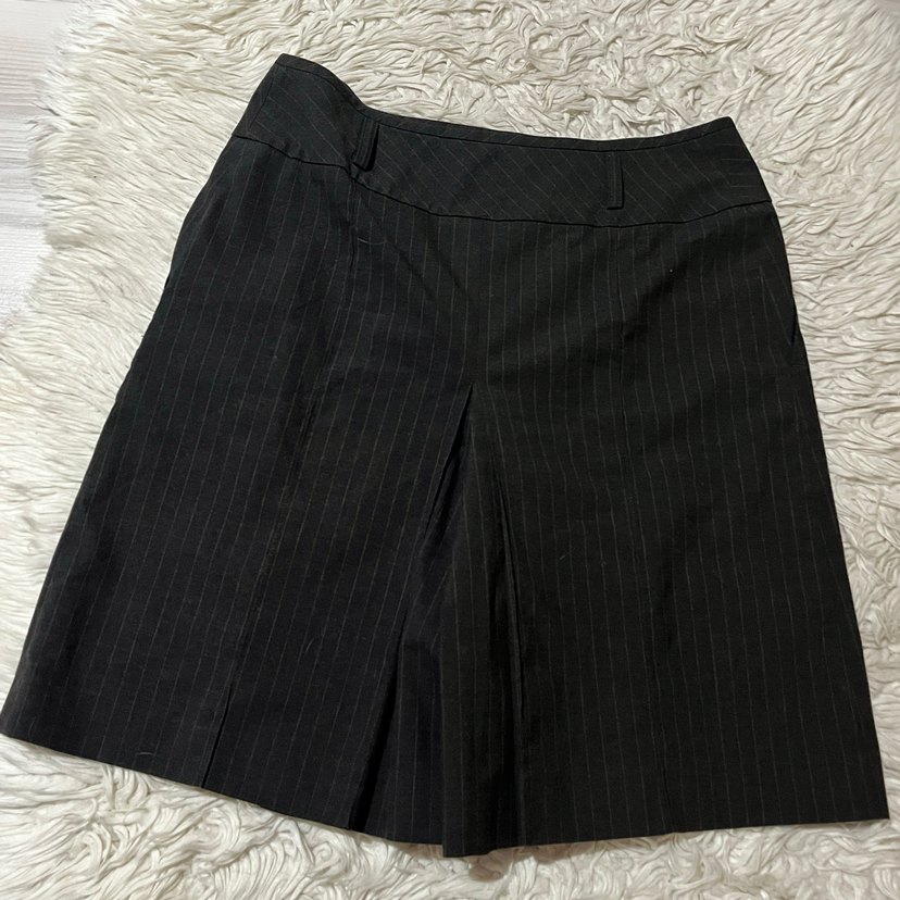 Gri Çizgili Kadın Bermuda Şort Etek - Görsel 4