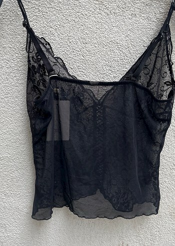 Dantel İşlemeli Siyah Gotik Üst - Görsel 2