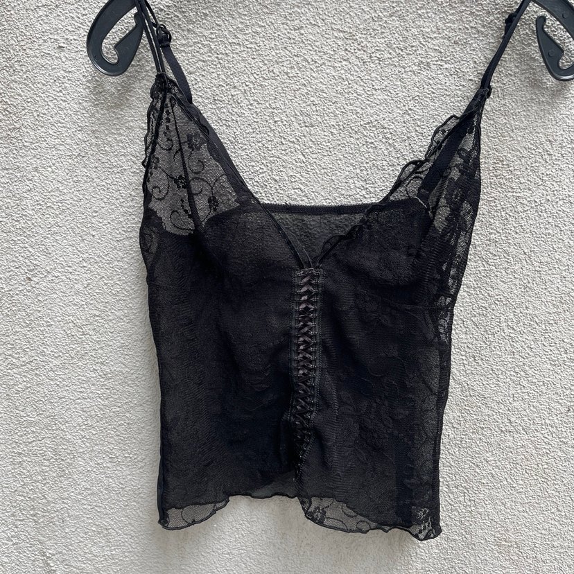 Dantel İşlemeli Siyah Gotik Üst - Görsel 5