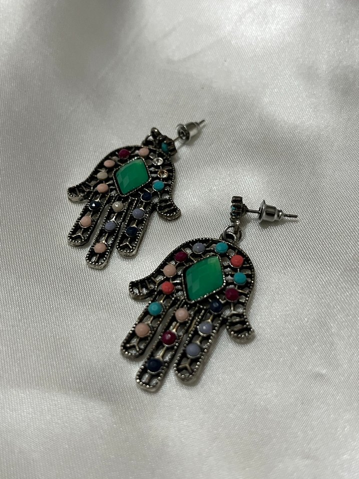 Boncuklu Bohem Mini Küpe - Görsel 2