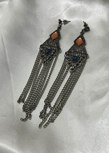 Bohem Zincir Detaylı Uzun Küpe - Görsel 2