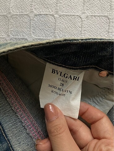 s Beden mavi Renk 00?s Y2k Bvlgari kot şort