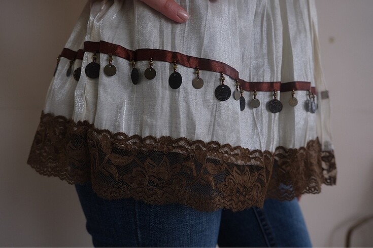 m Beden bohem vintage şık bluz