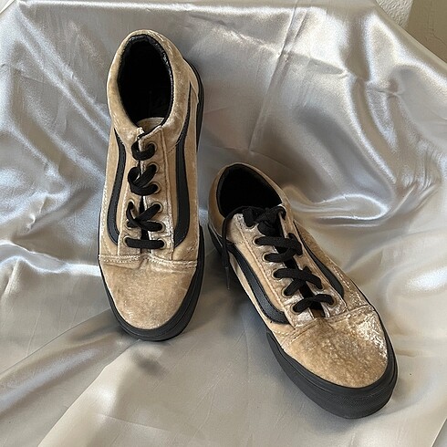 orijinal vans bej kadife ayakkabı