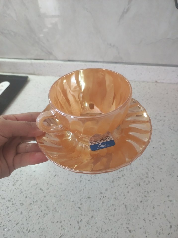 nostaljik sarı Fincan Seti - Görsel 5