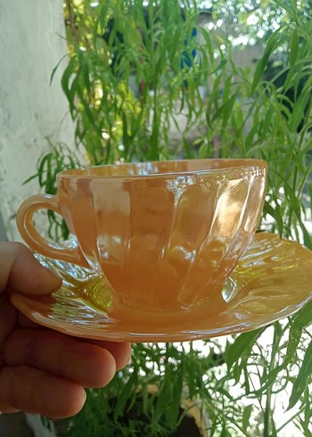 nostaljik sarı fincan - Görsel 3