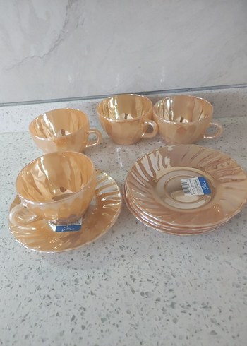 nostaljik sarı fincan - Görsel 5