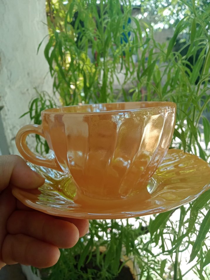 nostaljik sarı fincan - Görsel 3