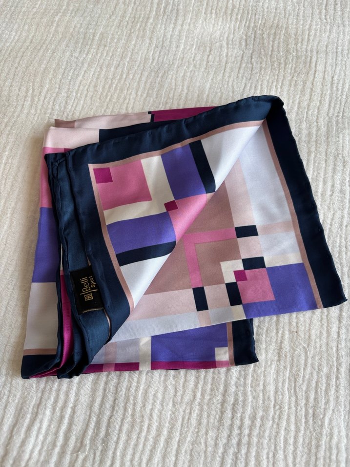 Kadın Çok Renkli Modern Desenli eşarp - Görsel 2