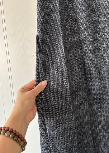 Kadın Gri Uzun Yelek - Görsel 2