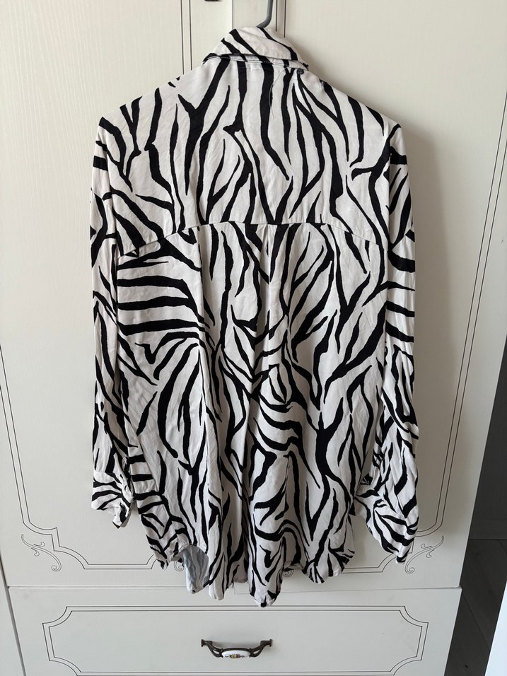 Zebra Desenli Uzun Kollu Gömlek - Görsel 5