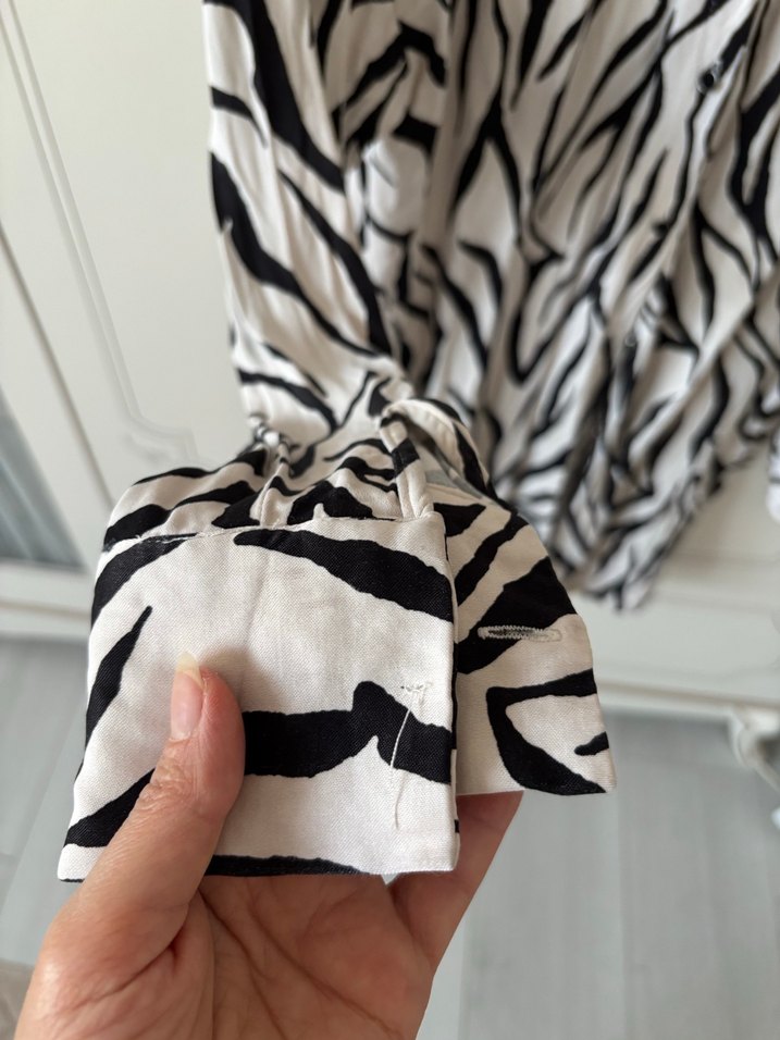 Zebra Desenli Uzun Kollu Gömlek - Görsel 3