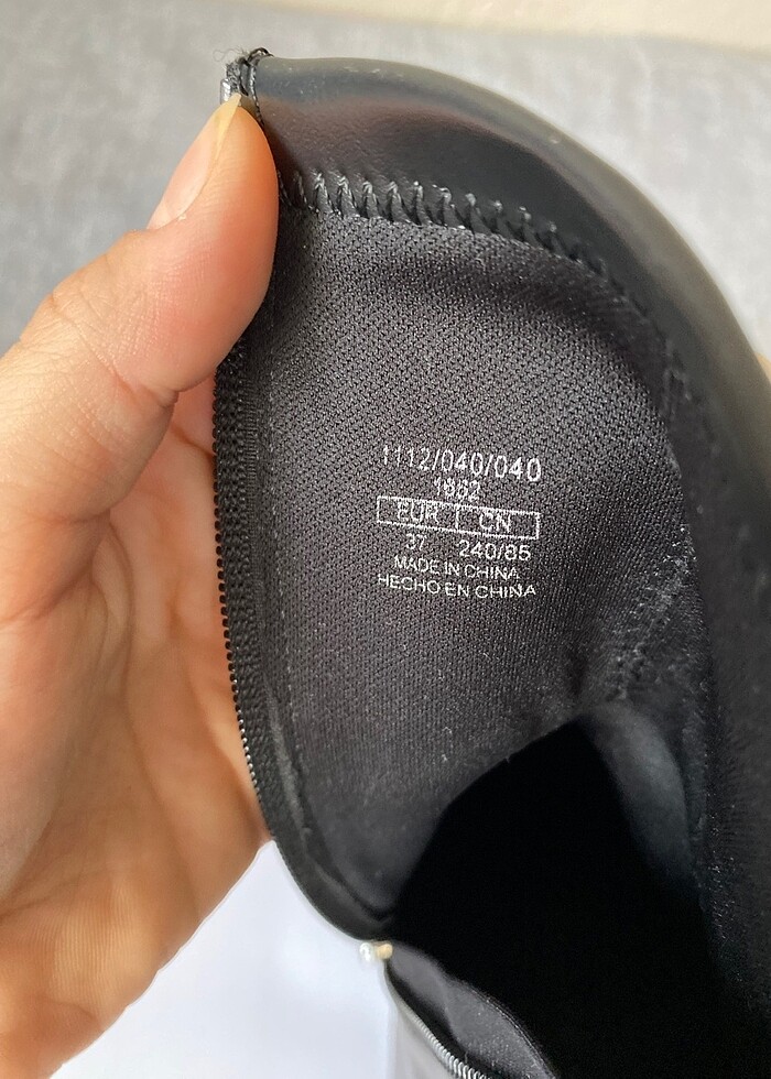 Pull&Bear Suni Deri Kalın Topuklu Bot - Görsel 5