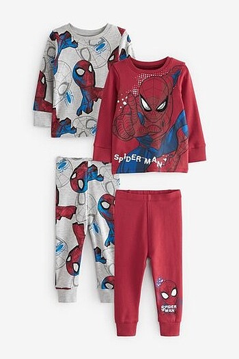 10 Yaş Beden çeşitli Renk Spider man pijama takımı