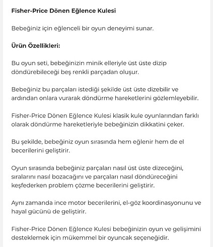 Ficher Price dönen eğlenceli kuleler - Görsel 8