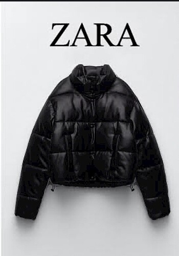 ZARA SUNİ DERİ ŞİŞME MONT