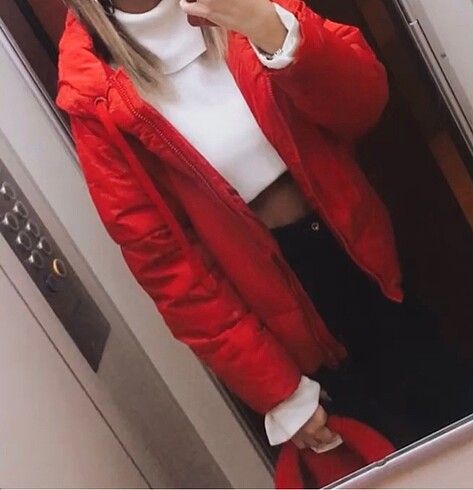 ZARA KIRMIZI ŞİŞME MONT