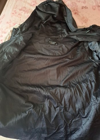 Siyah Kapüşonlu Fermuarlı Kadın Spor Yagmurluk Ceket - Görsel 8