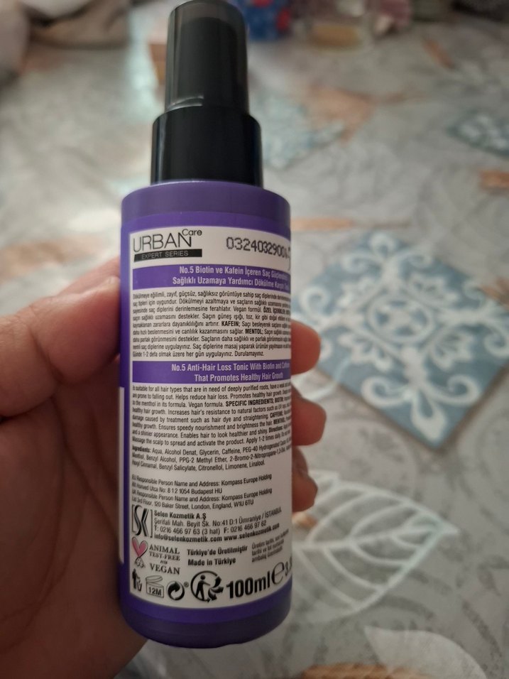 Urban Expert Series Biotin & Kafein Sprey Tonik - Görsel 2